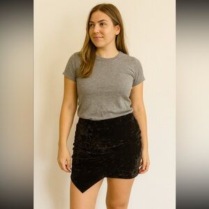 'Twist and Shout' Velour Velvet Skirt
